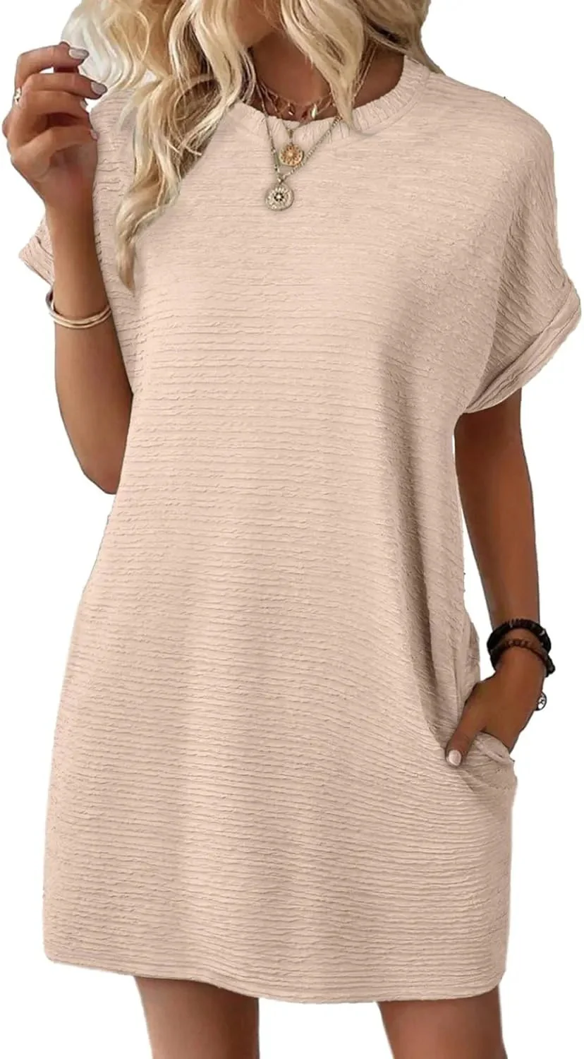 Women's Lightweight Summer Short Sleeve Dress with Pockets - Image 10