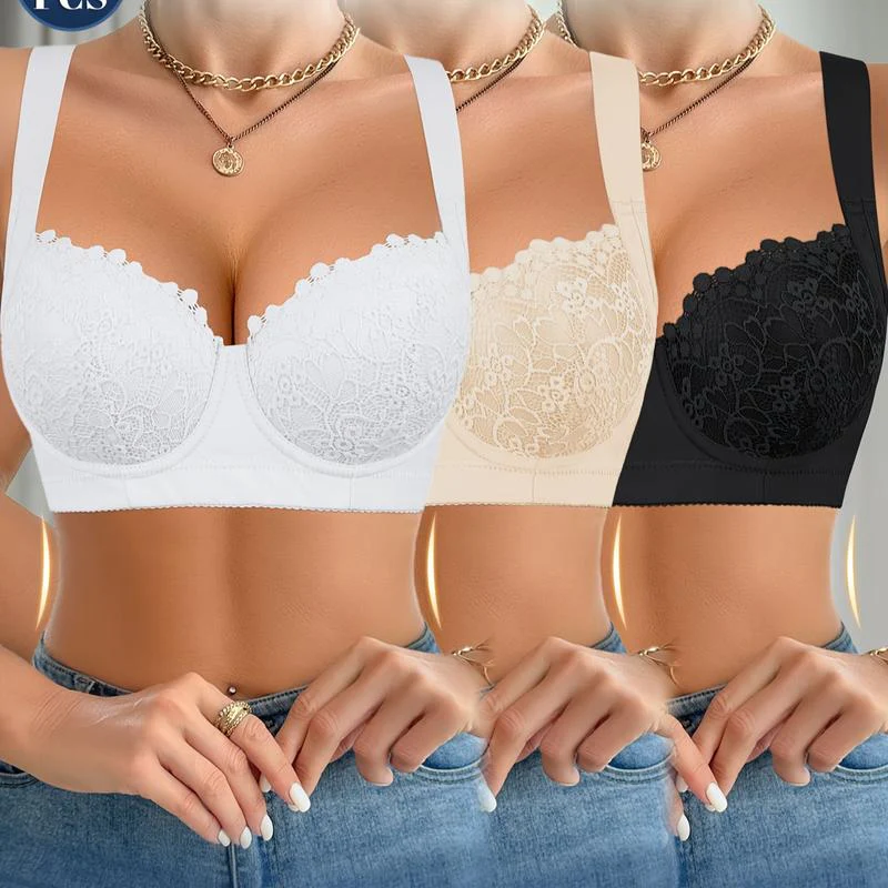 3-Piece  Women's Sexy Lace Bra - Image 11