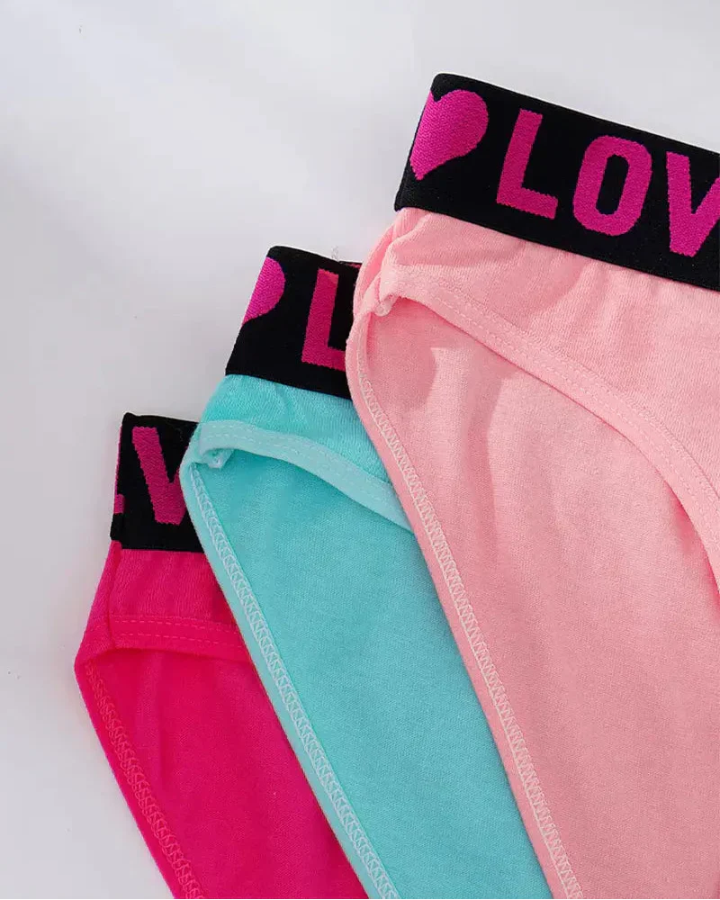 Women's High Rise Love Letter Tape Panties（6 Pack） - Image 4