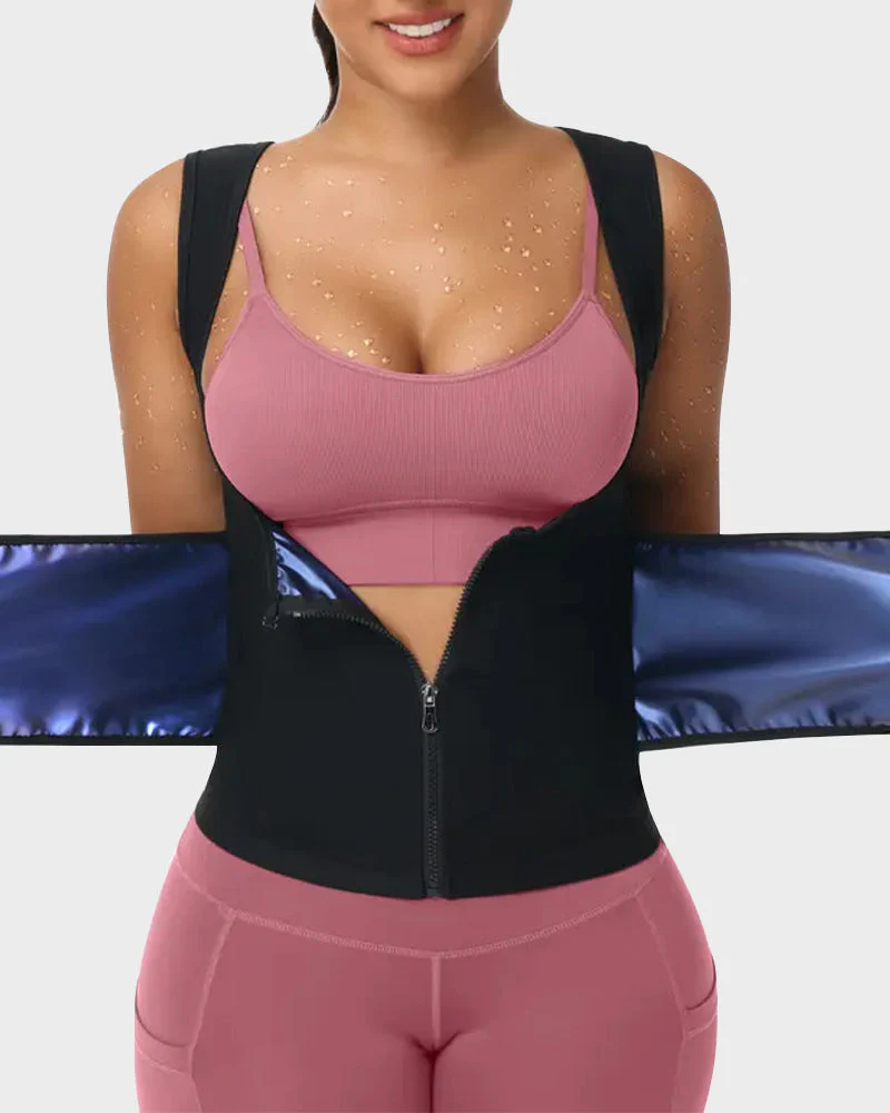 Adjustable Sauna Sweat Waist Trainer Tank Top - Image 3