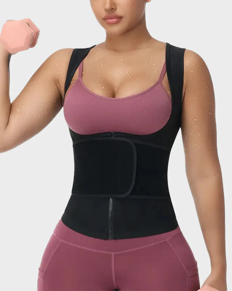 Adjustable Sauna Sweat Waist Trainer Tank Top - Image 4
