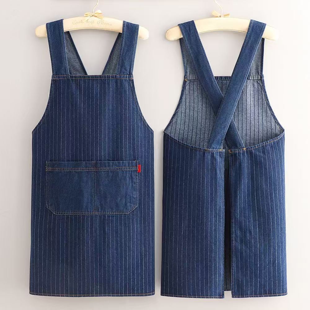 Ergonomic Cross-Back Denim Apron - Image 11