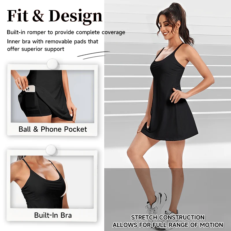 The Ultimate Tummy Control Backless Active Dress - Image 5