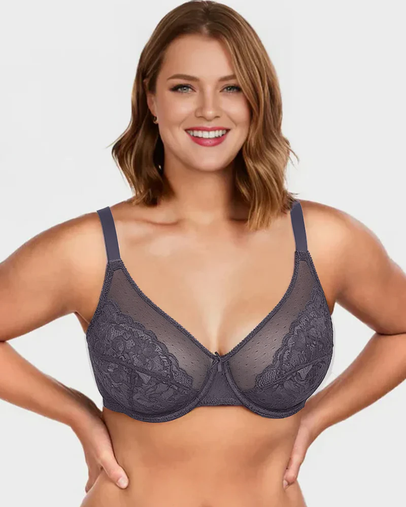 Full Coverage Lace Minimizer Bra - Image 10