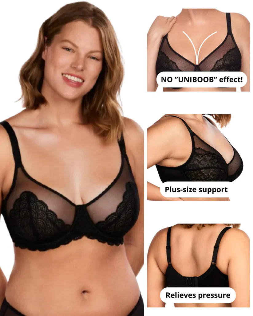 Full Coverage Lace Minimizer Bra - Image 4