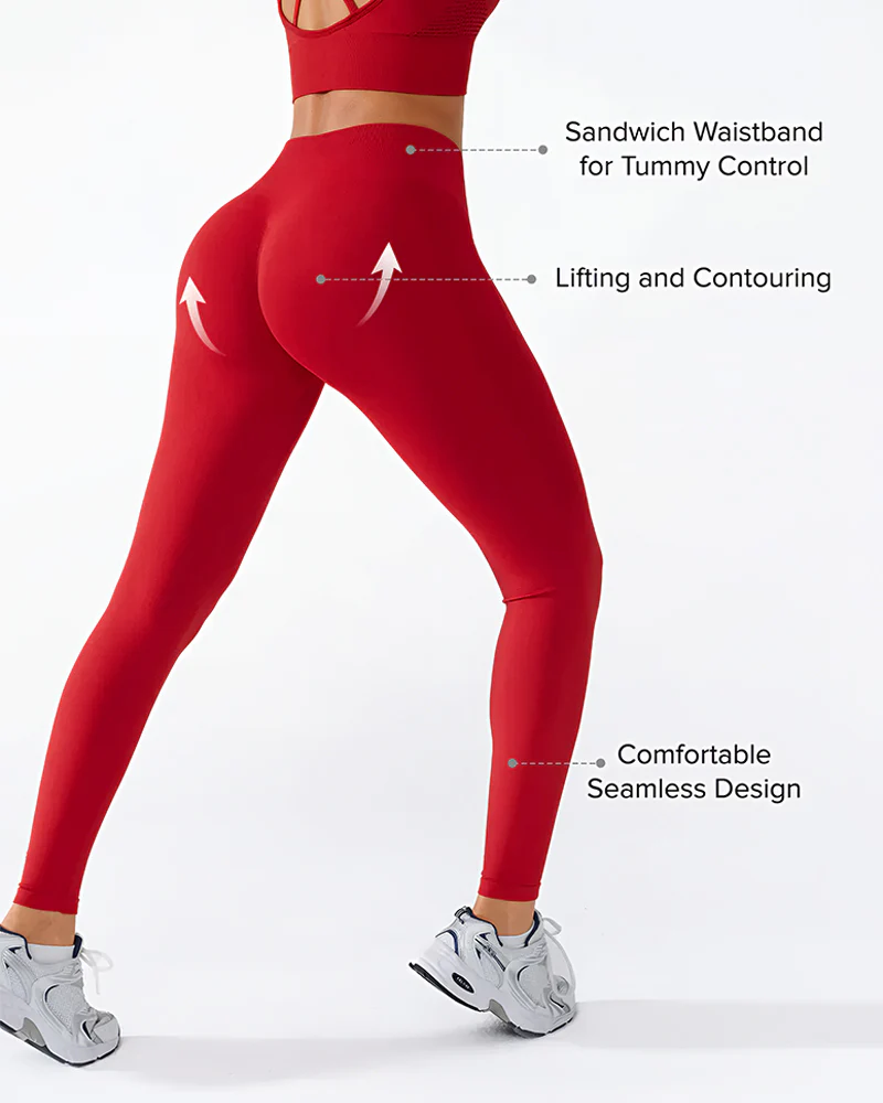 Seamless High Waisted Butt-Lifting Leggings - Image 4
