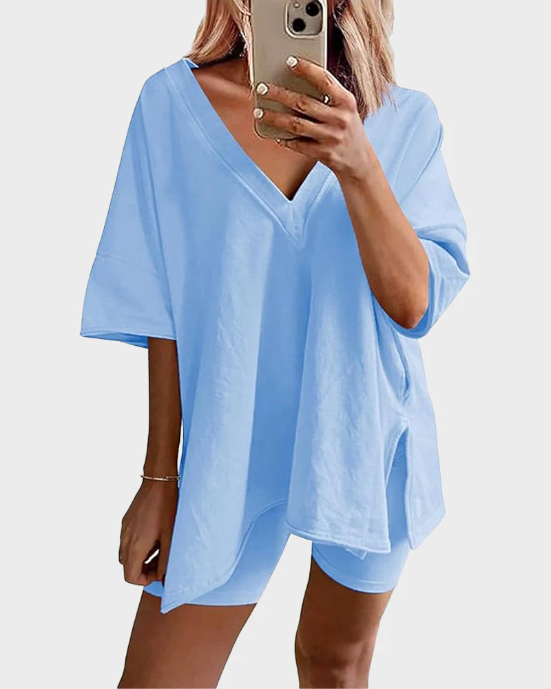 Casual Vibe Comfy Oversized 2-Piece Lounge Set - Image 10