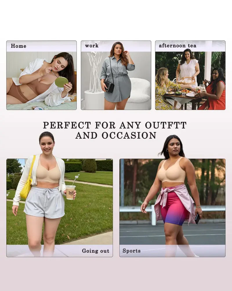Comfortable Wireless Full Coverage Jelly Smoothing Bra - Image 10
