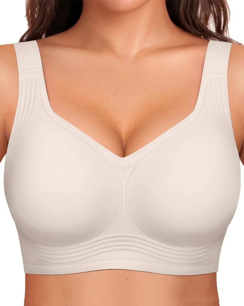 Comfortable Wireless Full Coverage Jelly Smoothing Bra - Image 20