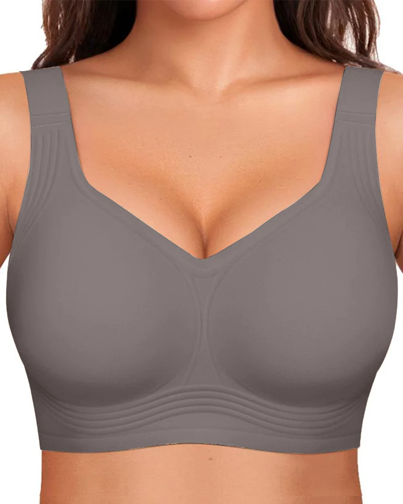 Comfortable Wireless Full Coverage Jelly Smoothing Bra - Image 21