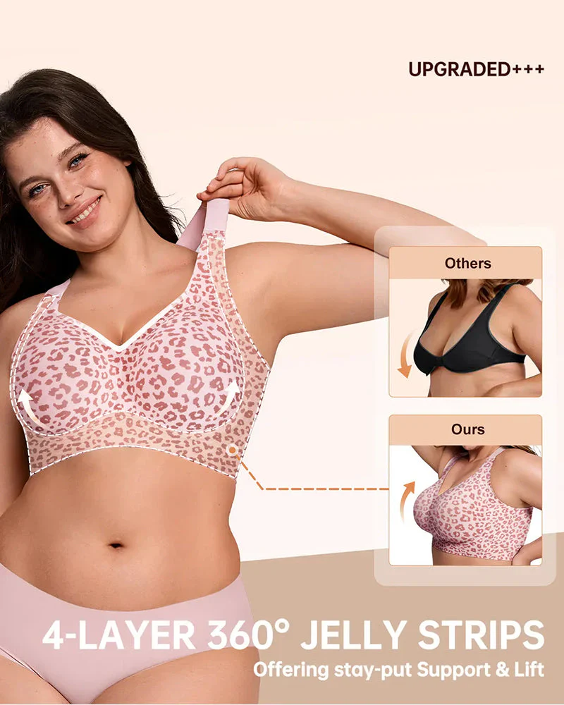 Comfortable Wireless Full Coverage Jelly Smoothing Bra - Image 3