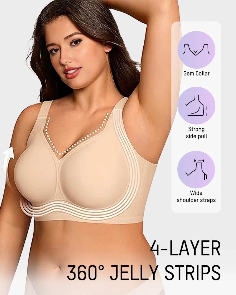 Comfortable Wireless Full Coverage Jelly Smoothing Bra - Image 6