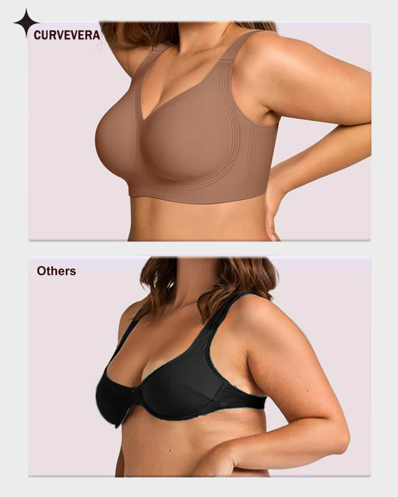 Comfortable Wireless Full Coverage Jelly Smoothing Bra - Image 9
