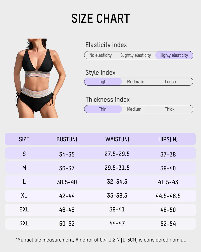High Waisted Tummy Control Color Block Bikini Sets - Image 14