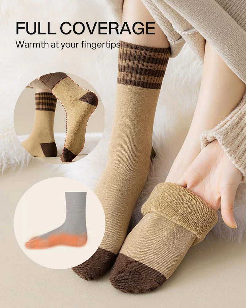 Cozy Plush Loop Lining Crew Socks - Image 3