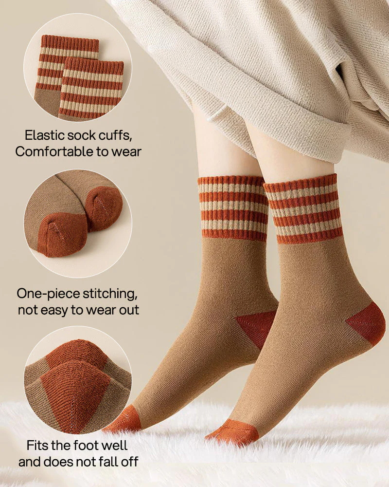 Cozy Plush Loop Lining Crew Socks - Image 4