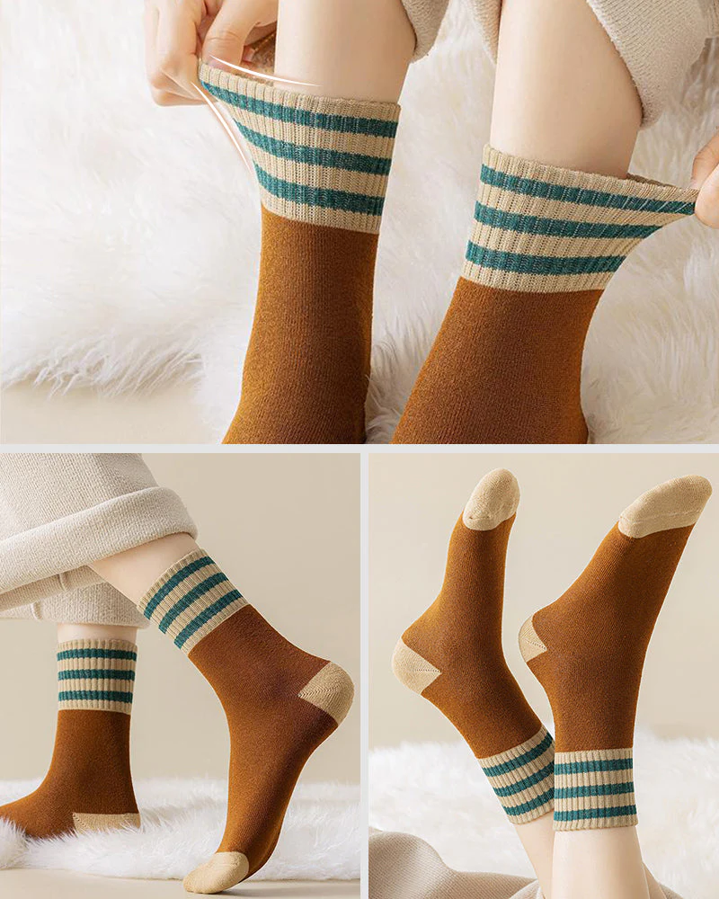 Cozy Plush Loop Lining Crew Socks - Image 5