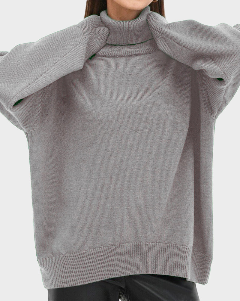 Cozy Turtleneck Knit Pullover Sweater - Image 11