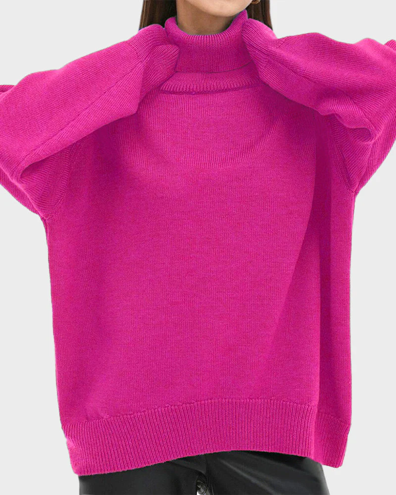 Cozy Turtleneck Knit Pullover Sweater - Image 13