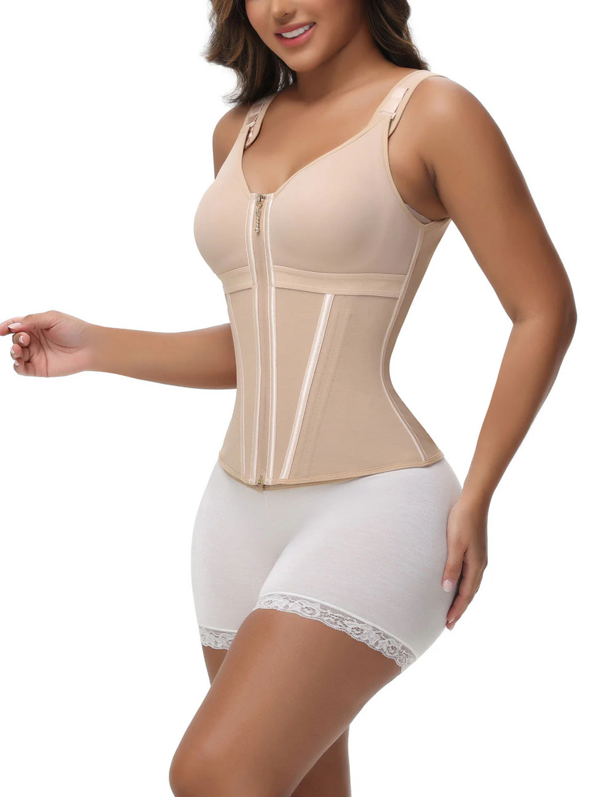 Curvevera™ Extreme Latex Corset Waist Vest With Bra - Image 4