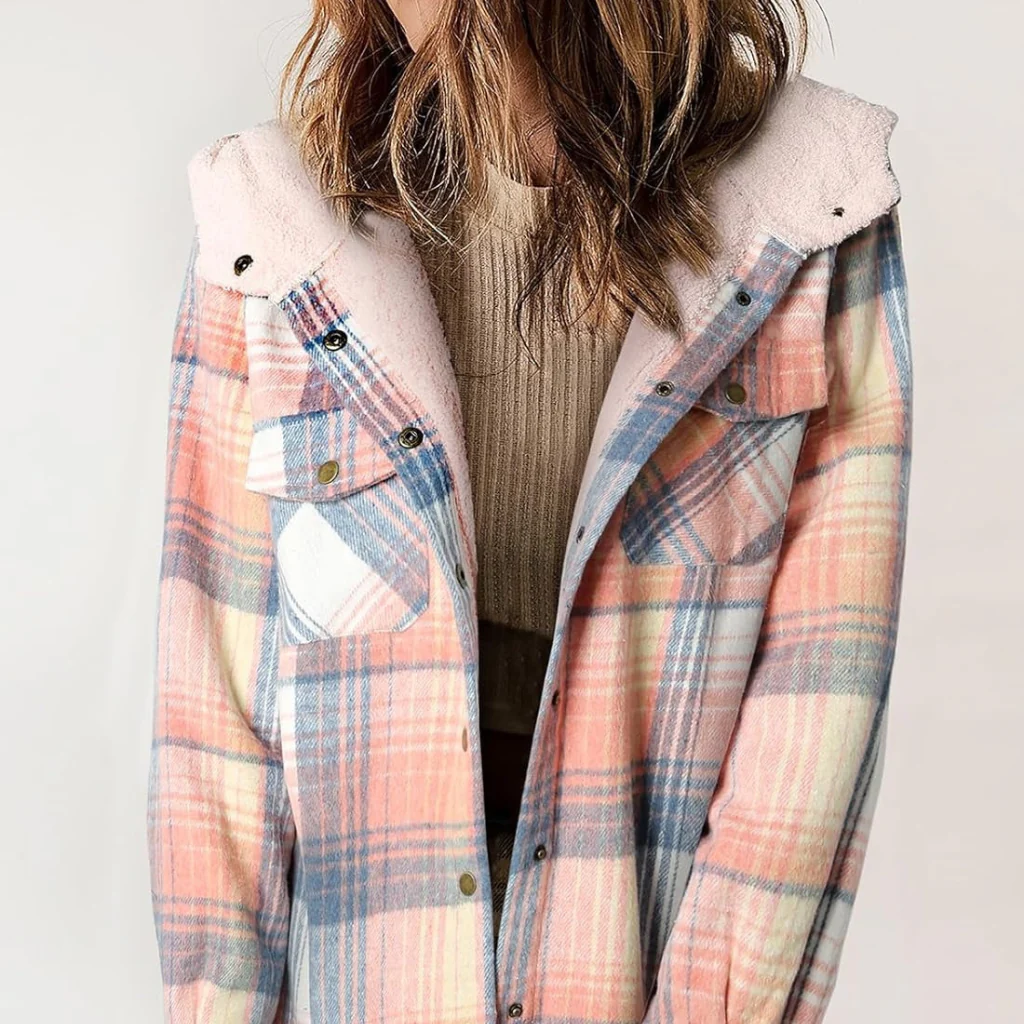 Curvevera Teddy Bear Flannel Jacket - Image 11