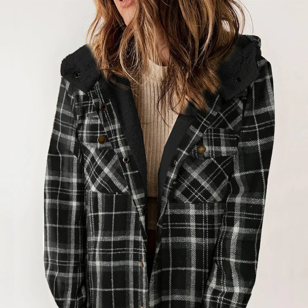 Curvevera Teddy Bear Flannel Jacket - Image 16