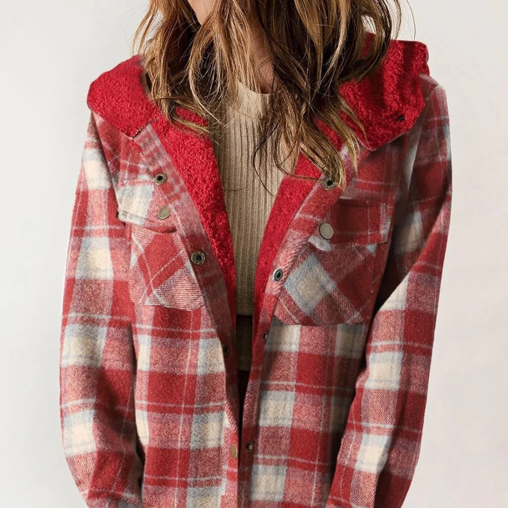 Curvevera Teddy Bear Flannel Jacket - Image 19
