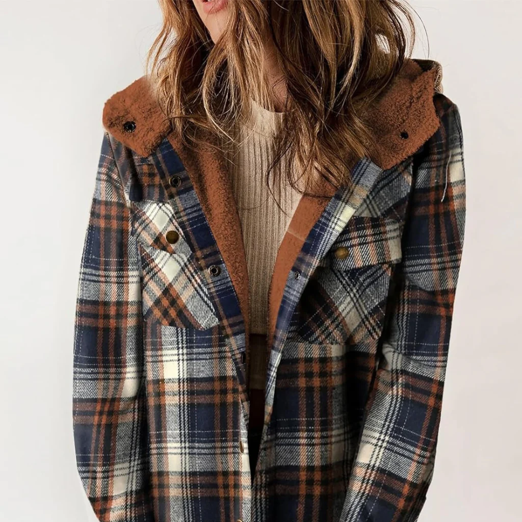 Curvevera Teddy Bear Flannel Jacket - Image 5
