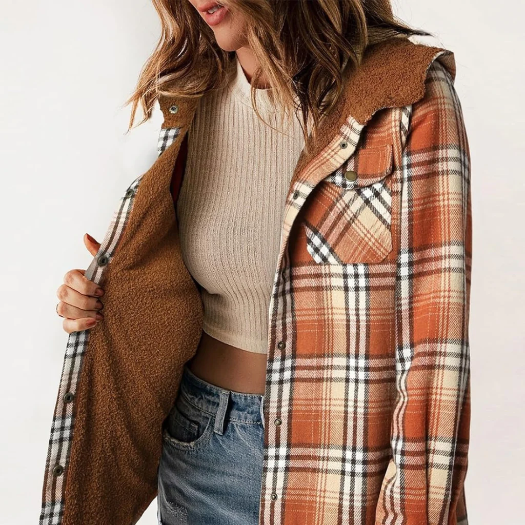 Curvevera Teddy Bear Flannel Jacket - Image 9