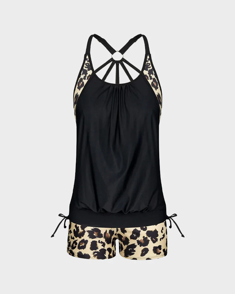 Flattering Three-Piece Tankini Swimsuit - Image 10