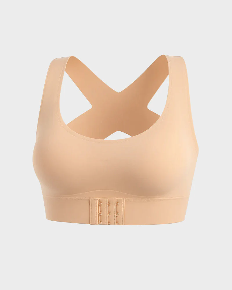 Front Closure Cross-Back Wireless Posture Bra - Image 12