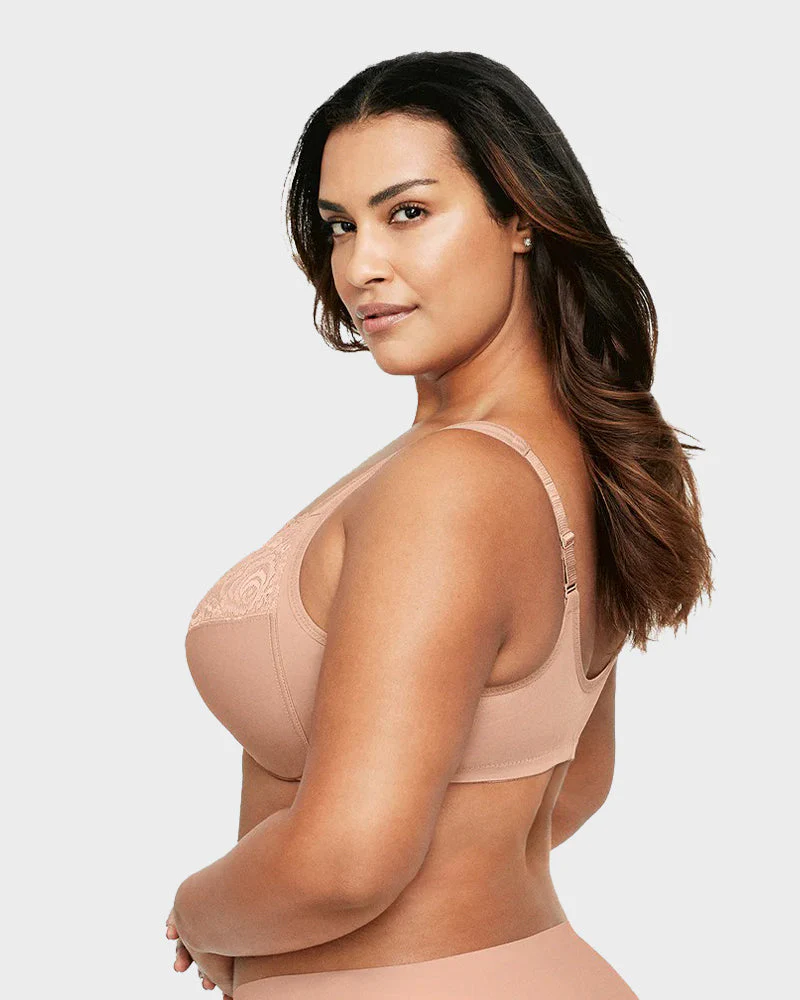 Front-Closure Underwire Print Bra - Image 14