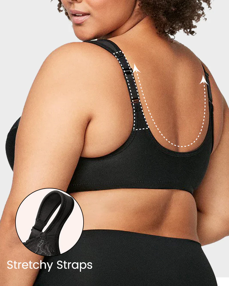 Front-Closure Underwire Print Bra - Image 9