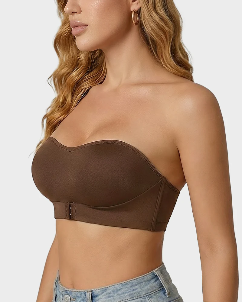 Front Closure Wireless Seamless Bandeau Bra - Image 10