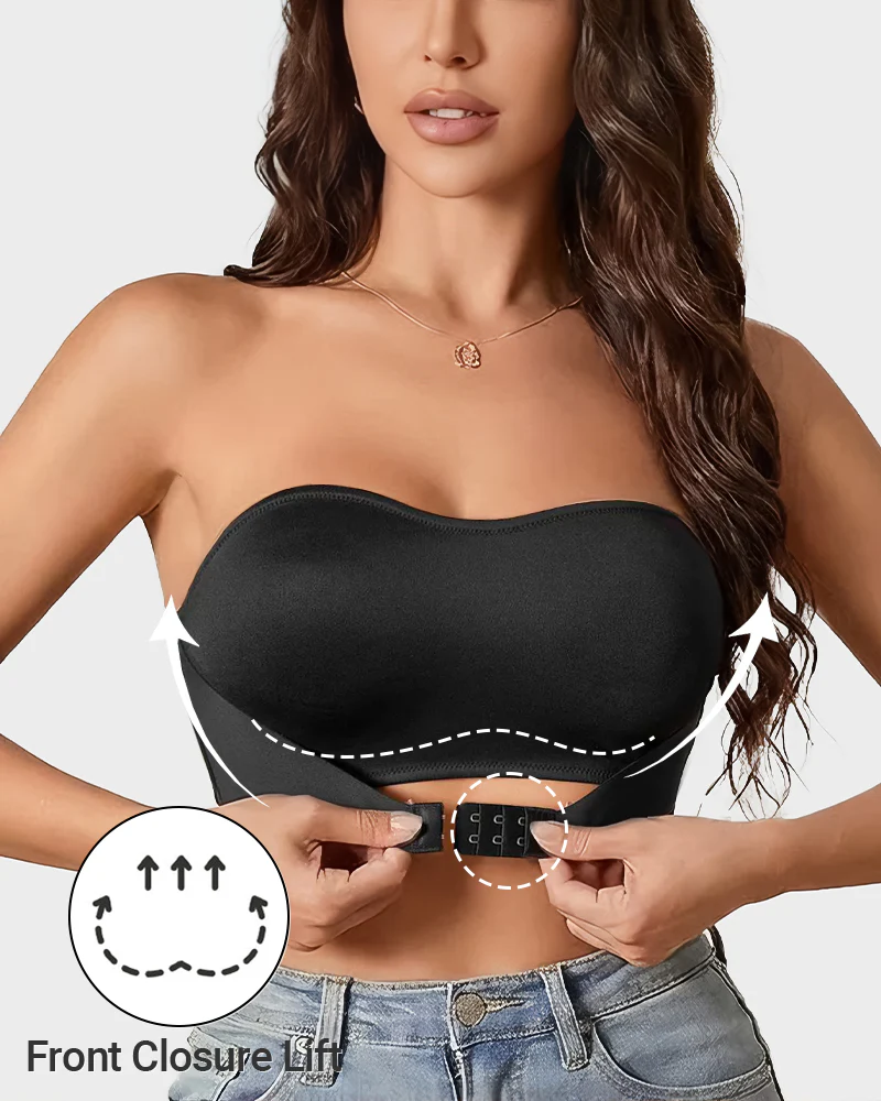 Front Closure Wireless Seamless Bandeau Bra - Image 5