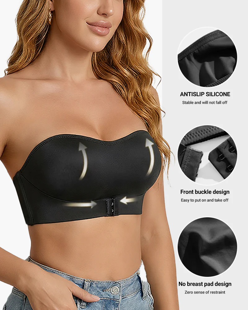 Front Closure Wireless Seamless Bandeau Bra - Image 6