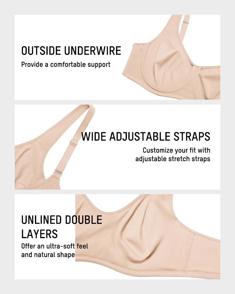 Full Coverage Unlined Underwire Bra - Image 5