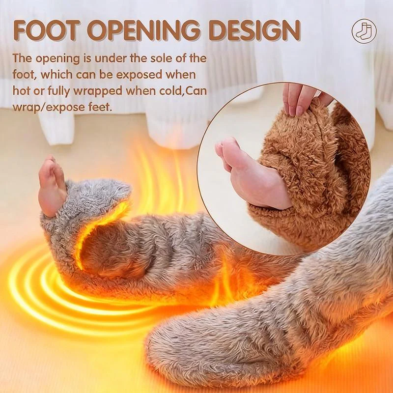 High Fuzzy Long Socks Winter Warm Cold Leg Knee Joint - Image 6