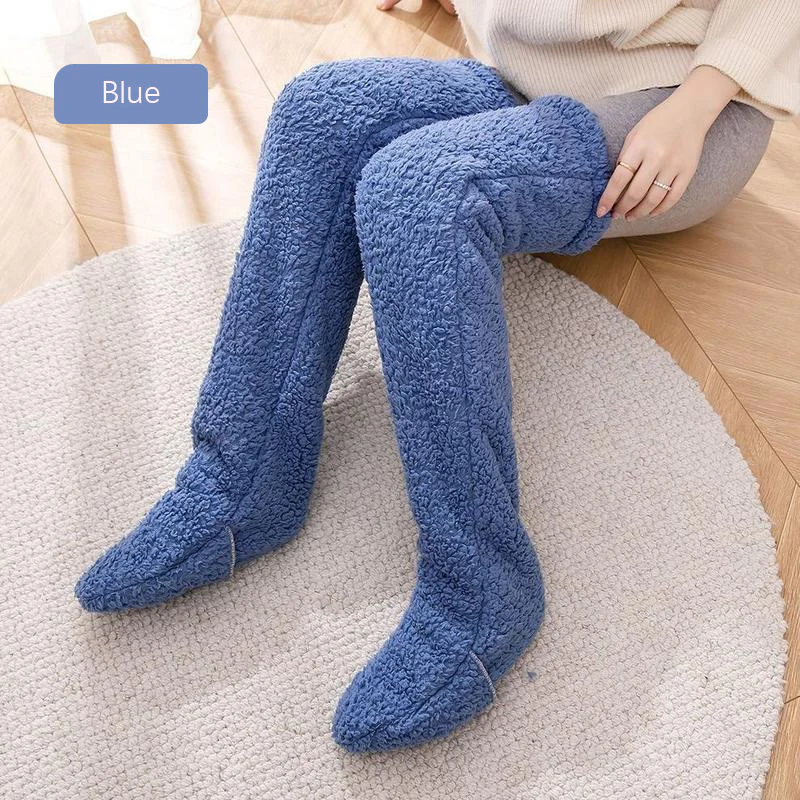 High Fuzzy Long Socks Winter Warm Cold Leg Knee Joint - Image 9