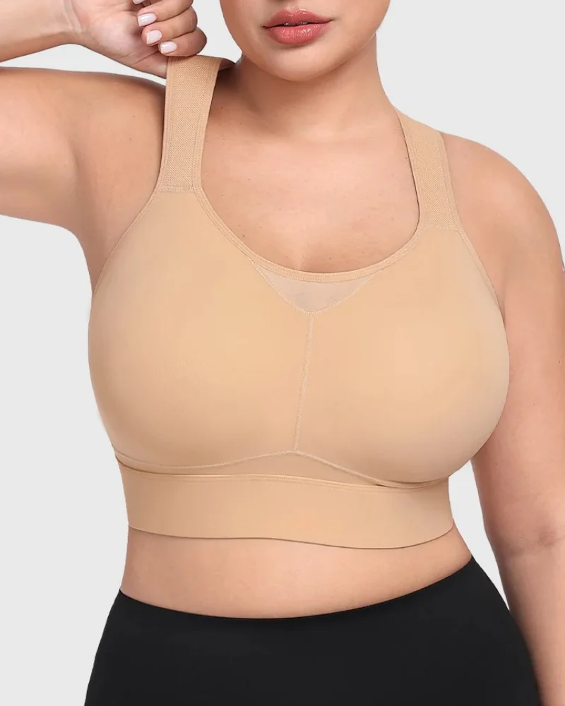 High Impact Racerback Sports Bra Full Coverage for Yoga and Training - Image 7