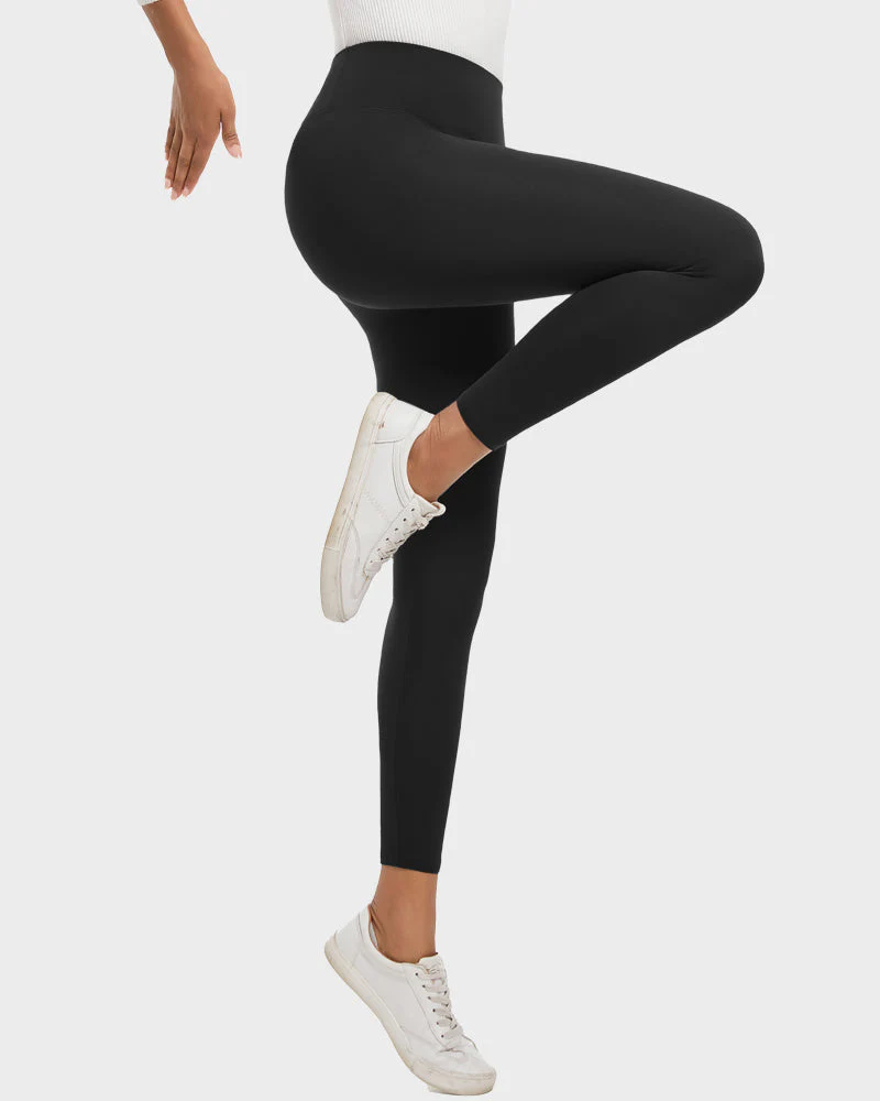 High Waist Butt Lifting Sherpa Fleece Lined Leggings - Image 6