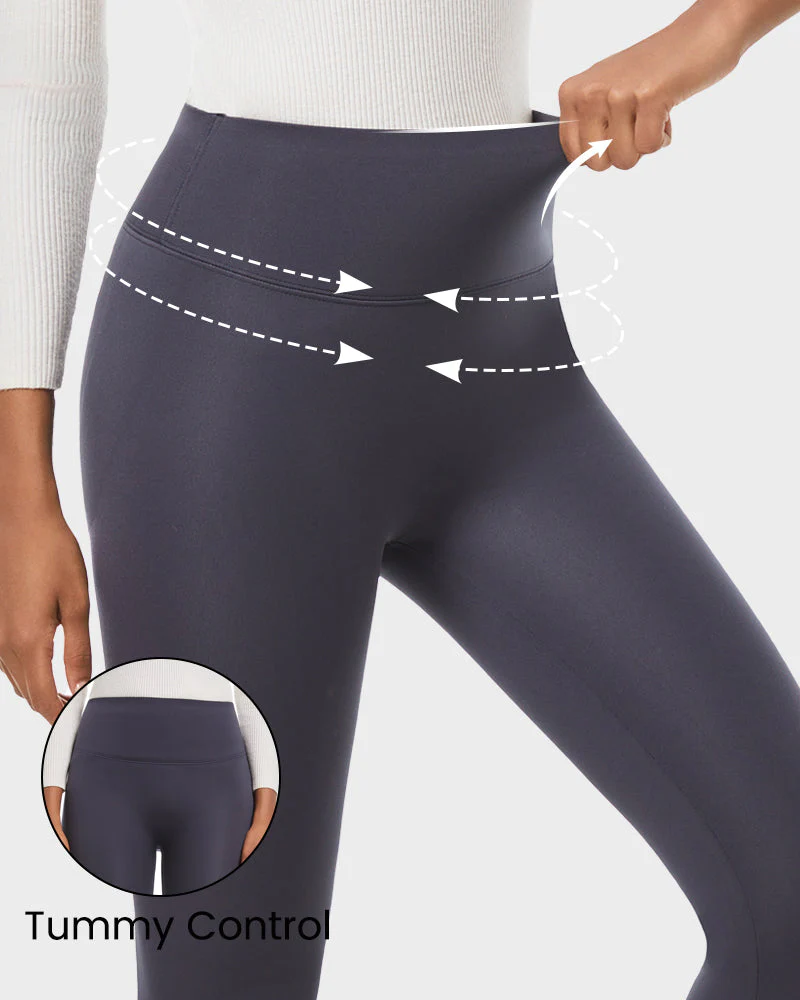 High Waist Butt Lifting Sherpa Fleece Lined Leggings - Image 8