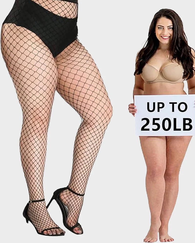 High-Waist Classic Fishnet Pantyhose – 4 Mesh Styles - Image 10