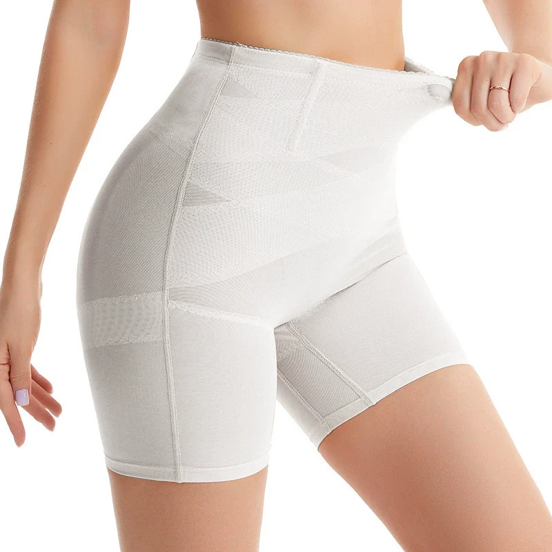 High Waist Criss-Cross Mesh Breathable Shaping Shorts - Image 14