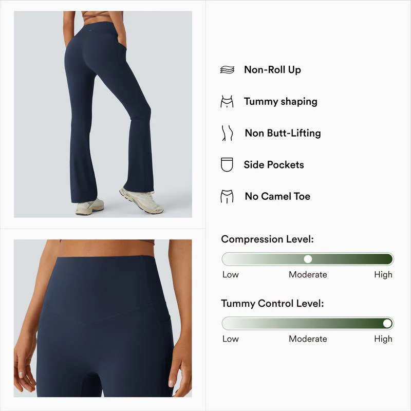Ultra Sculpt High Waisted Tummy Control Flare Leggings - Image 8