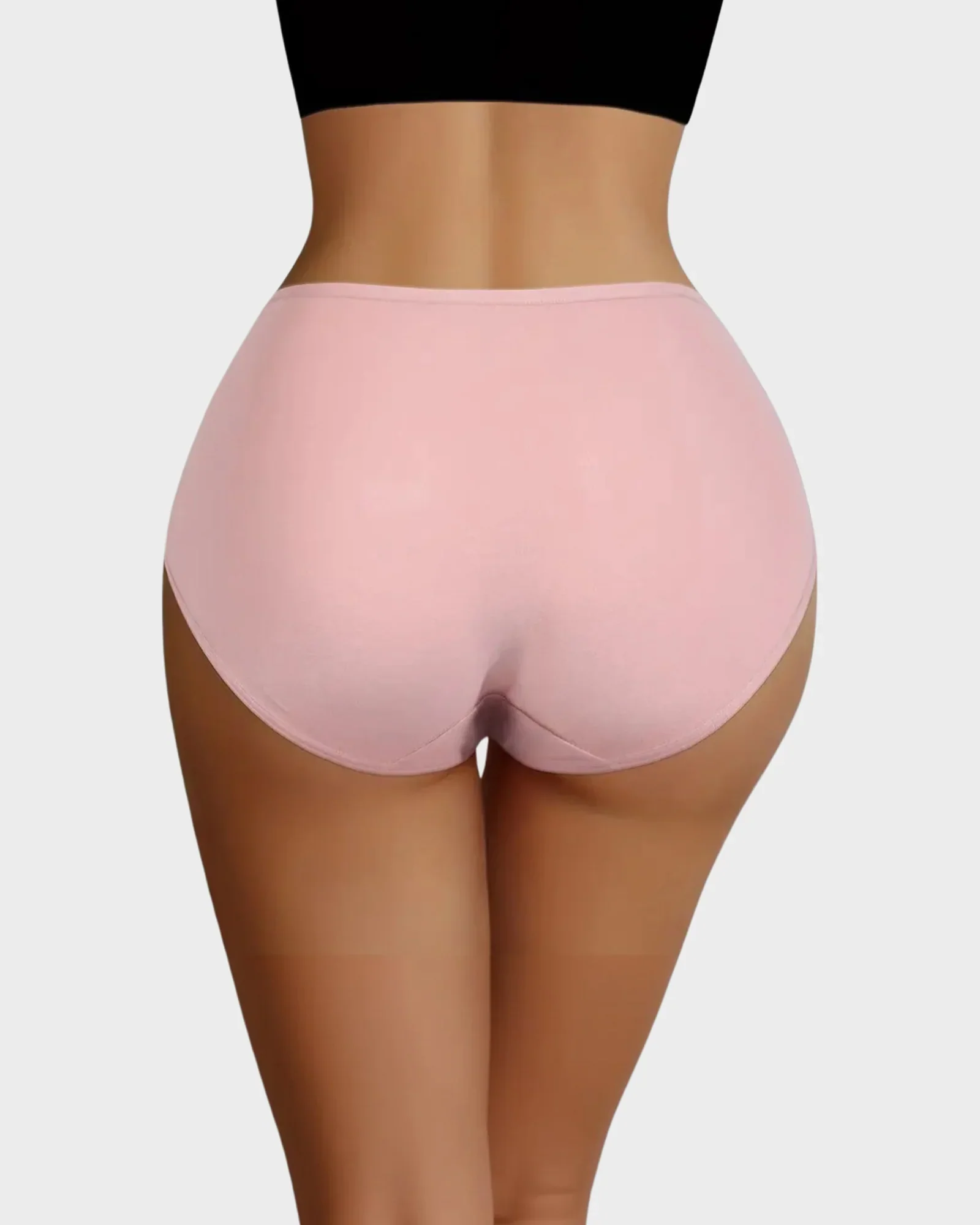 Soft Cotton Heart Print High-Waist Panties (6 Pack) - Image 5