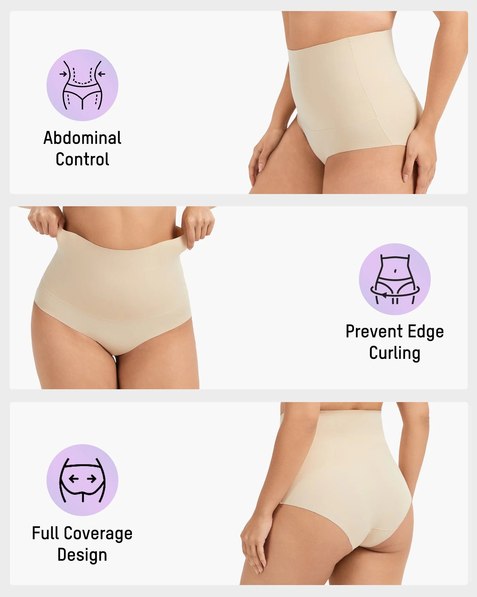 High Waist Seamless Tummy Control Panties (5 Pack) - Image 6