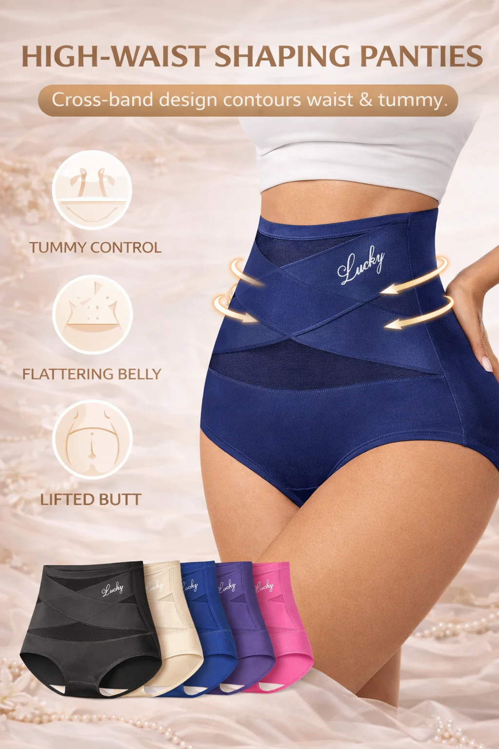 High-Waist Tummy Control Seamless Shaping Panties - Image 3
