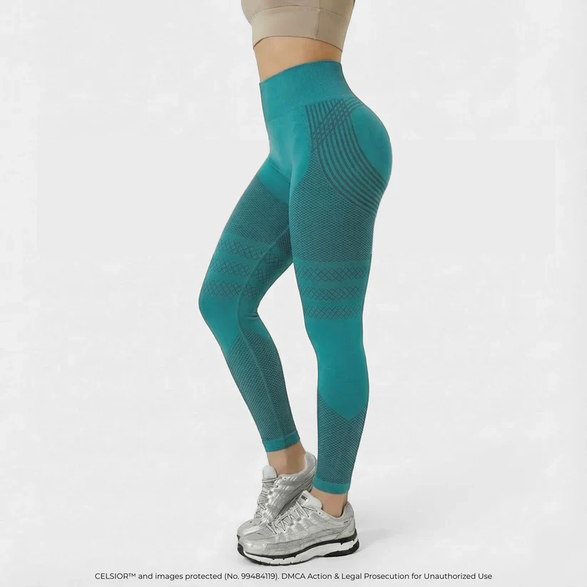 High Waisted And Hip Lifting Yoga Elastic Quick Drying Tight Pants - Image 11