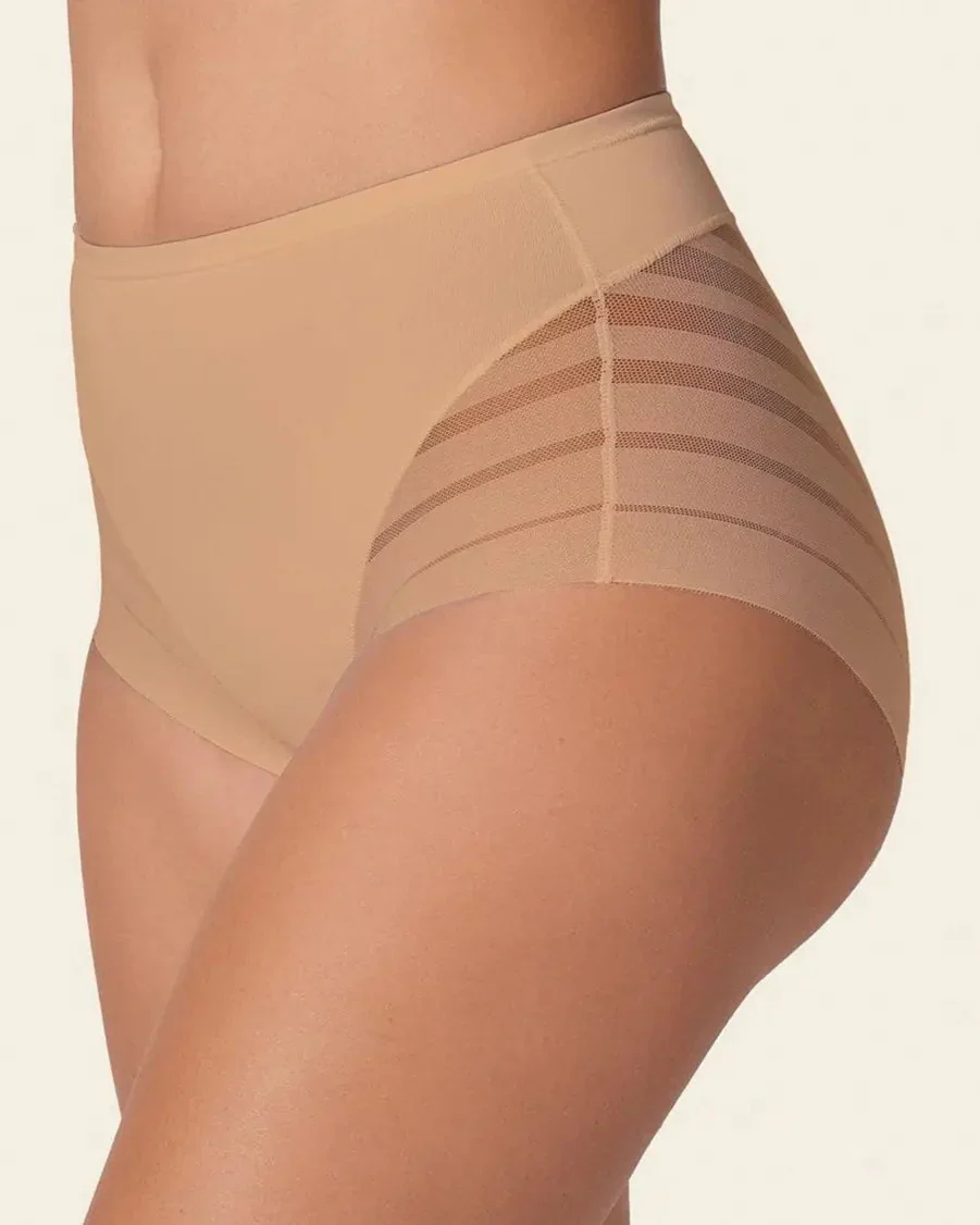 🔥Plus Size Up to 6XL 🔥 High Waisted Invisible Tummy Control Panties - Sheer Stripe Shapewear - Image 5